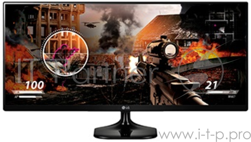 Монитор LG 25 25UM58-P черный IPS LED 21:9 HDMI матовая 250cd 2560x1080 FHD 4кг