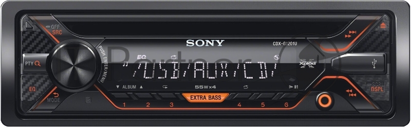 Автомагнитола CD Sony CDX-G1201U 1DIN 4x55Вт