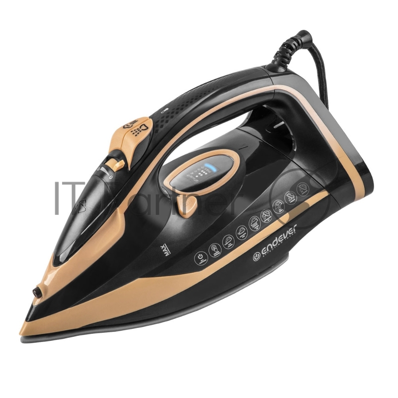 Утюг электрический Endever Delta-226, черный/бежевый, Мощность 2400 Вт, Подача пара до 45 г/мин, Паровой удар 160 г/мин, 8 шт/уп