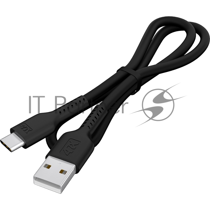 Кабель 0.5m TypeC, QC, черный, черный ПВХ