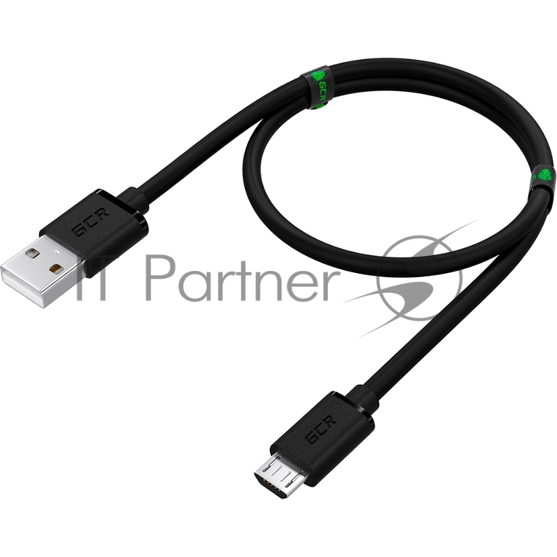 Кабель 1.0m MicroUSB, черный, быстрая зарядка, 28/24 AWG, GCR-53606