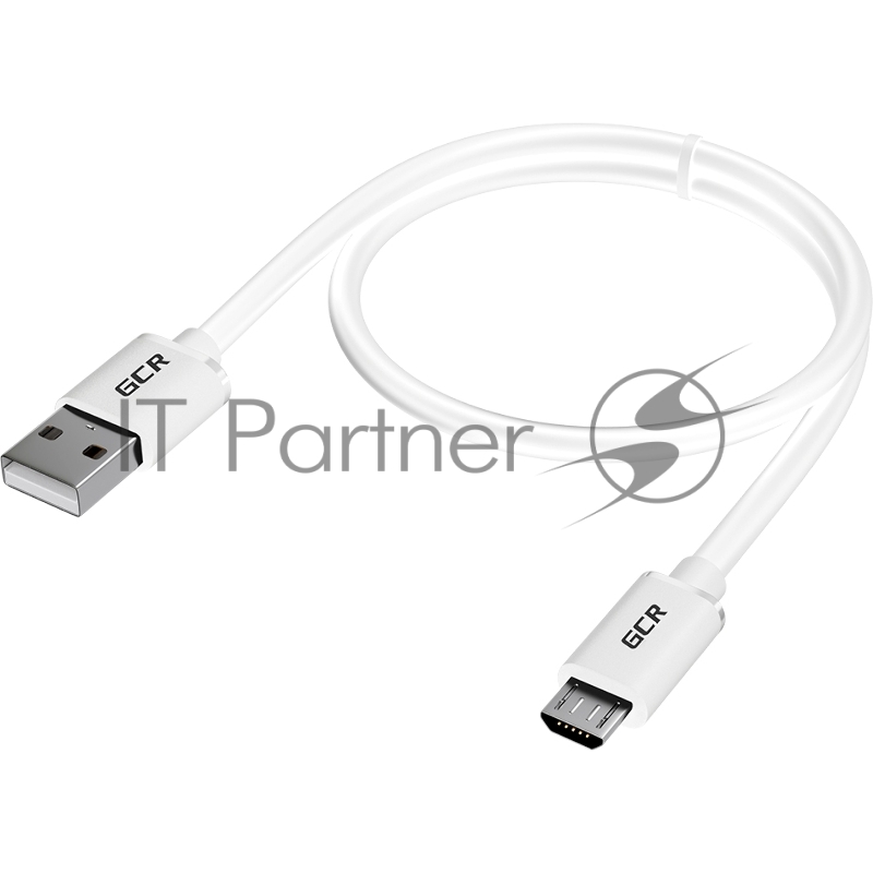 Кабель 1.5m MicroUSB, белый, быстрая зарядка, 28/24 AWG, GCR-53232
