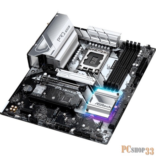 Материнская плата Asrock Z790 PRO RS WIFI Soc-1700 Intel Z790 4xDDR5 ATX AC`97 8ch(7.1) 2.5Gg RAID+HDMI+DP