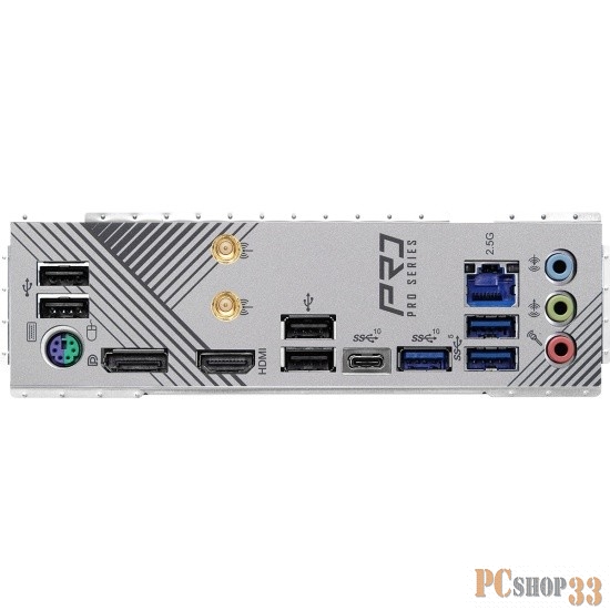 Материнская плата Asrock Z790 PRO RS WIFI Soc-1700 Intel Z790 4xDDR5 ATX AC`97 8ch(7.1) 2.5Gg RAID+HDMI+DP