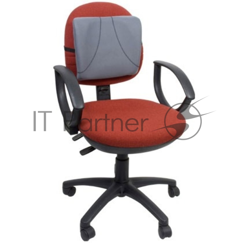 Подушка Fellowes® Slimline (серая) для офисного кресла. Снижает напряжение спины во время работы.