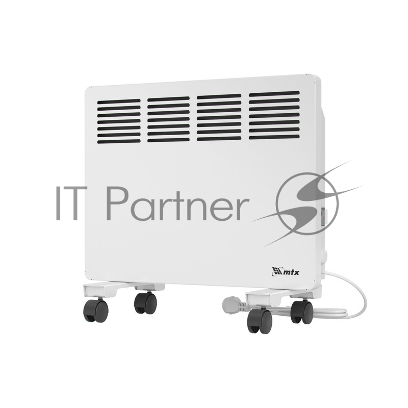Конвектор электрический КМ-1000.1, 230 В, 1000 Вт, X-образный нагреватель, колеса, термостат // MTX