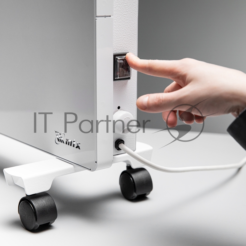 Конвектор электрический КМ-1500.2, 230 В, 1500 Вт, X-образный нагреватель, колеса, термостат // MTX