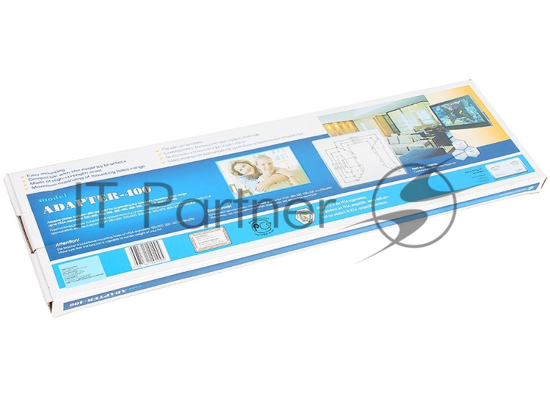 Удлинитель для кронштейнов Kromax ADAPTER-400, аксессуар, расширение до VESA 200/300*200/300/400*200/400*30 мм, max 35 кг