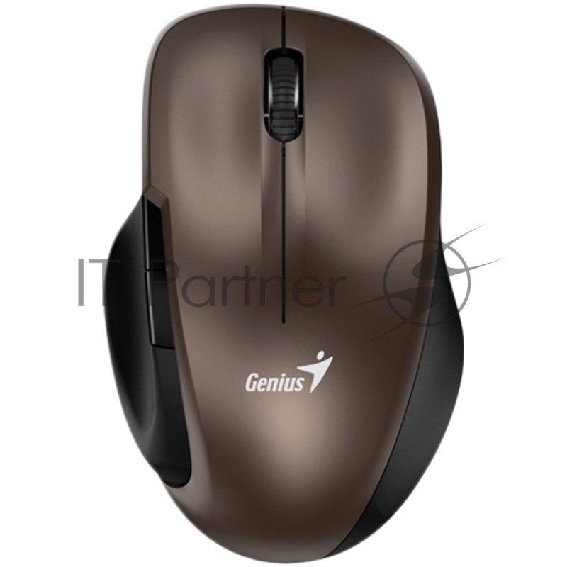 Мышь беспроводная Genius Ergo 8200S Black. Полноразмерная, эргономичная, бесшумная, 5 кнопок. DPI 1200. Сенсор Blue Eye. Частота 2.4 GHz. Цвет: фиолетовый