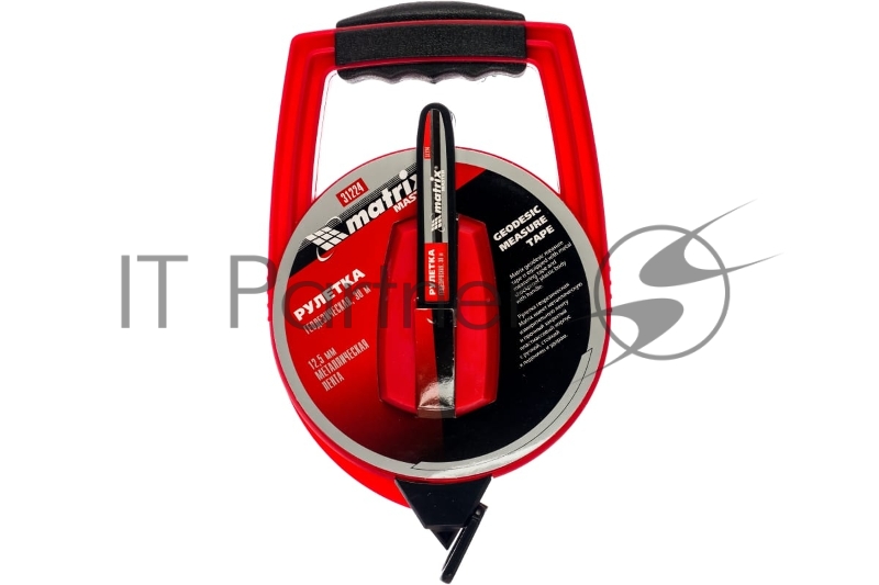 Рулетка геодезическая, 30 м х 12,5 мм, металлическая лента, закрытый корпус// Matrix