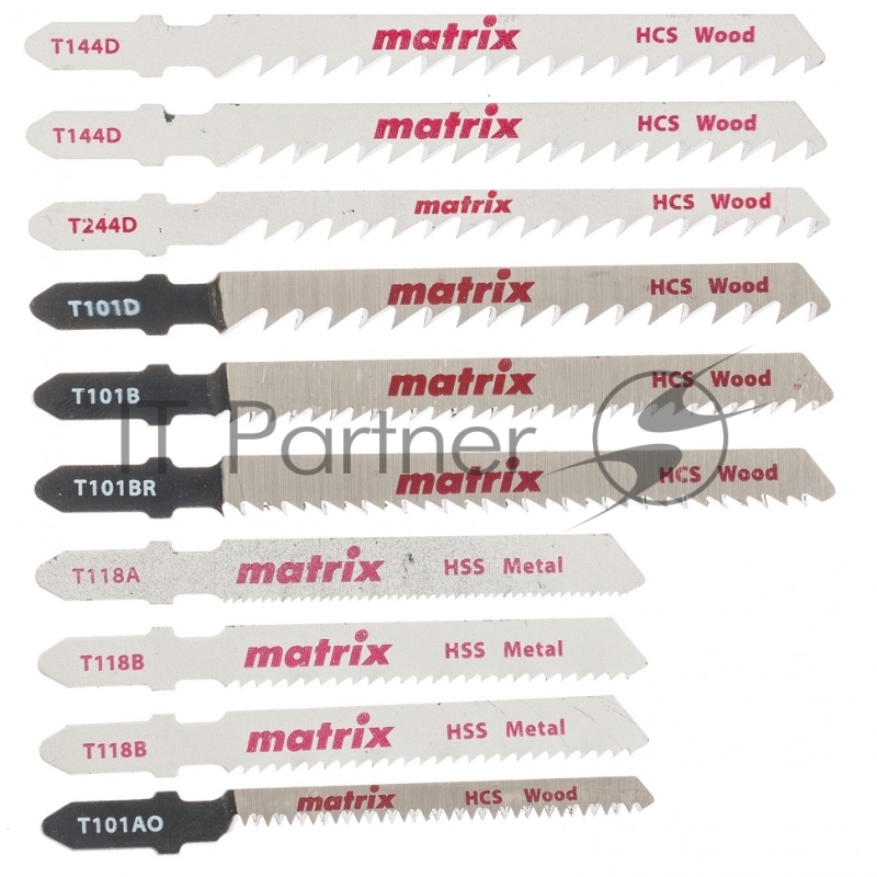 Набор полотен для электролобзика универсальный, 10 шт, T-SET1001// Matrix