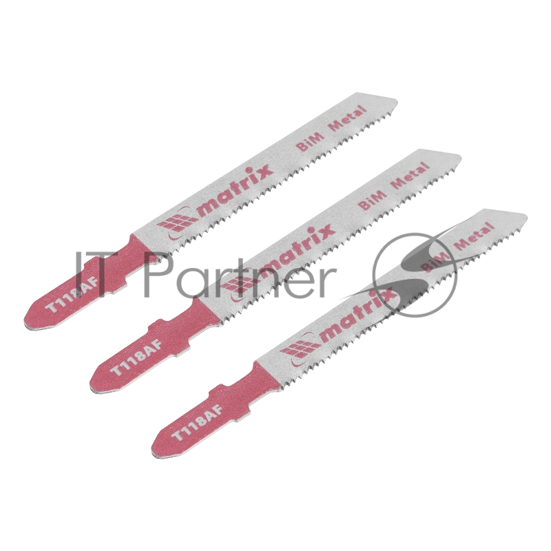Полотна для электролобзика по металлу, 3 шт. T118AF, 55 х 1,2мм, Bimetal// Matrix
