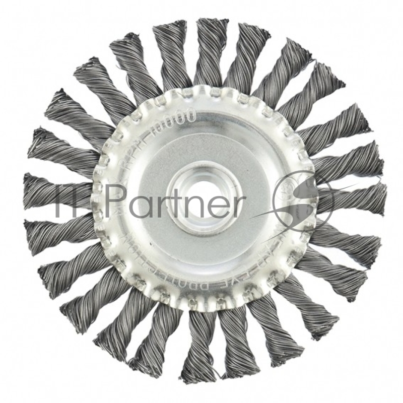 Щетка для УШМ, 125 мм, М14, Плоская, крученая проволока 0,5 мм// Matrix