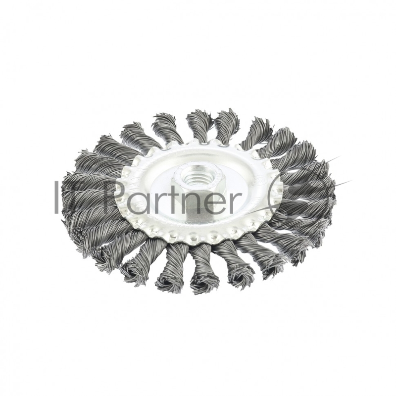 Щетка для УШМ, 125 мм, М14, Плоская, крученая проволока 0,5 мм// Matrix