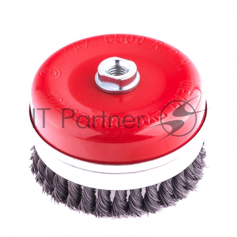 Щетка для УШМ Heavy Duty, 125 мм, М14, Чашка, крученая проволока 0,5 мм// Matrix