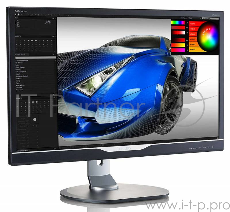 Монитор PHILIPS 28 288P6LJEB/00(01) Silver-Black с поворотом экрана (4K, LED, 3840x2160, 1(5) ms, 1