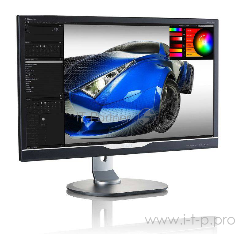 Монитор PHILIPS 28 288P6LJEB/00(01) Silver-Black с поворотом экрана (4K, LED, 3840x2160, 1(5) ms, 1