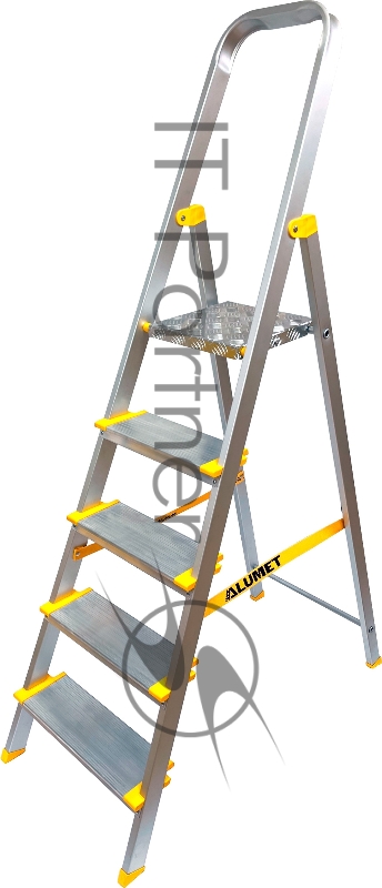 Стремянка Alumet односторонняя алюминий 5ступ. проф. (AS705)