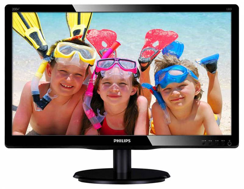 Монитор Philips 19.5 200V4QSBR (00/01) черный VA LED 20ms 16:9 DVI матовая 250cd 1920x1080 D-Sub FH