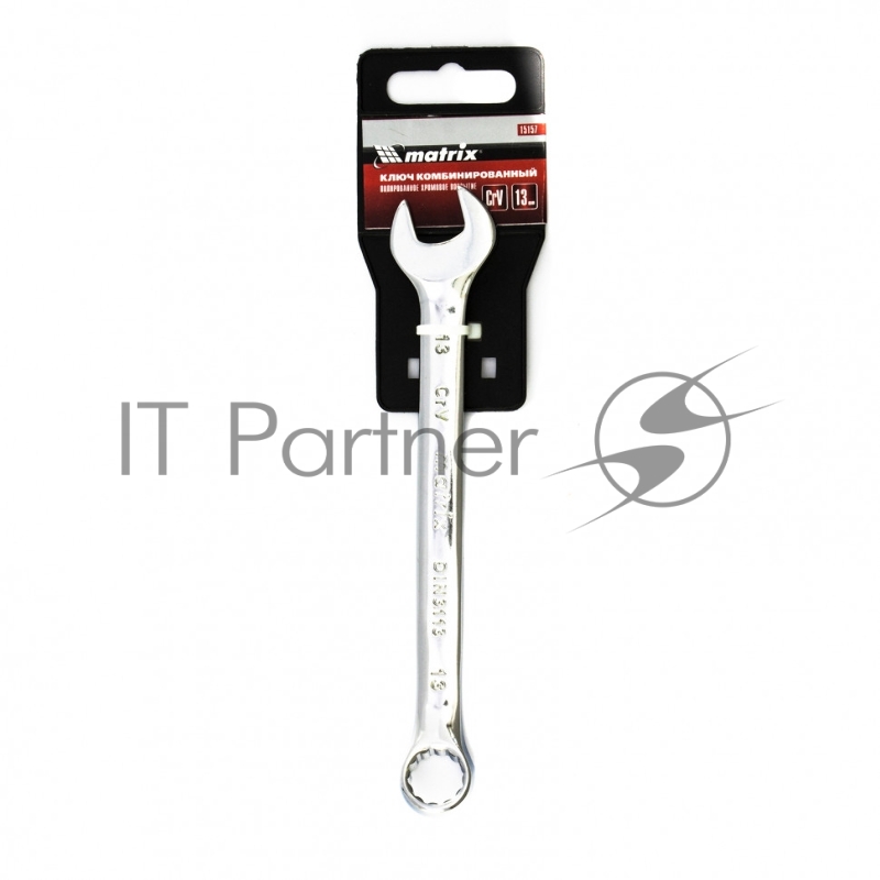 Ключ комбинированный, 13 мм, CrV, полированный хром// Matrix