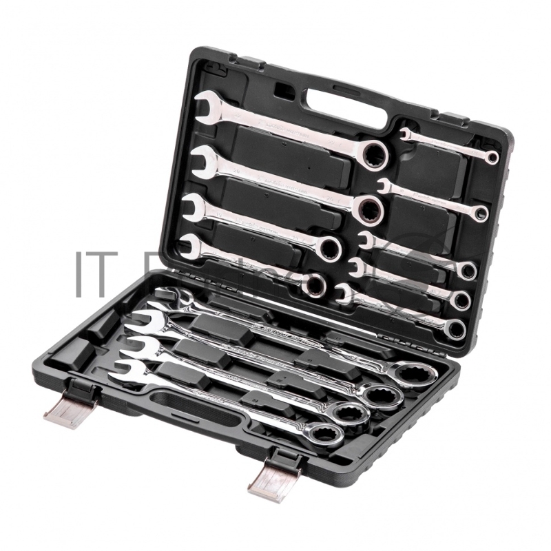 Набор ключей комбинированных, трещоточных 22 шт.// Matrix