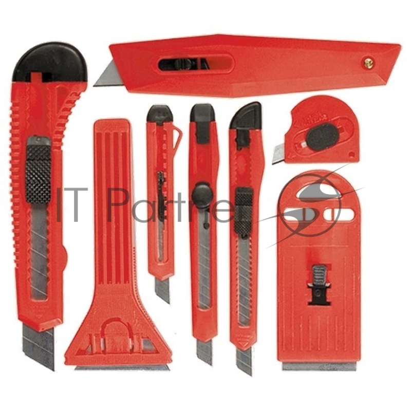 Набор ножей, выдвижные лезвия, 9мм-4, 18мм-2, скребки выдвижн. фиксир.лезв.,40-52мм,2шт// Matrix