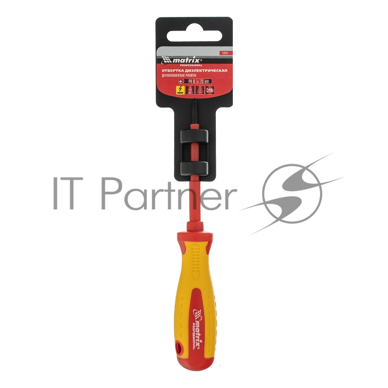 Отвертка Insulated, PH0 x 75 мм, CrMo, до 1000 В, двухкомп. рукоятка// Matrix