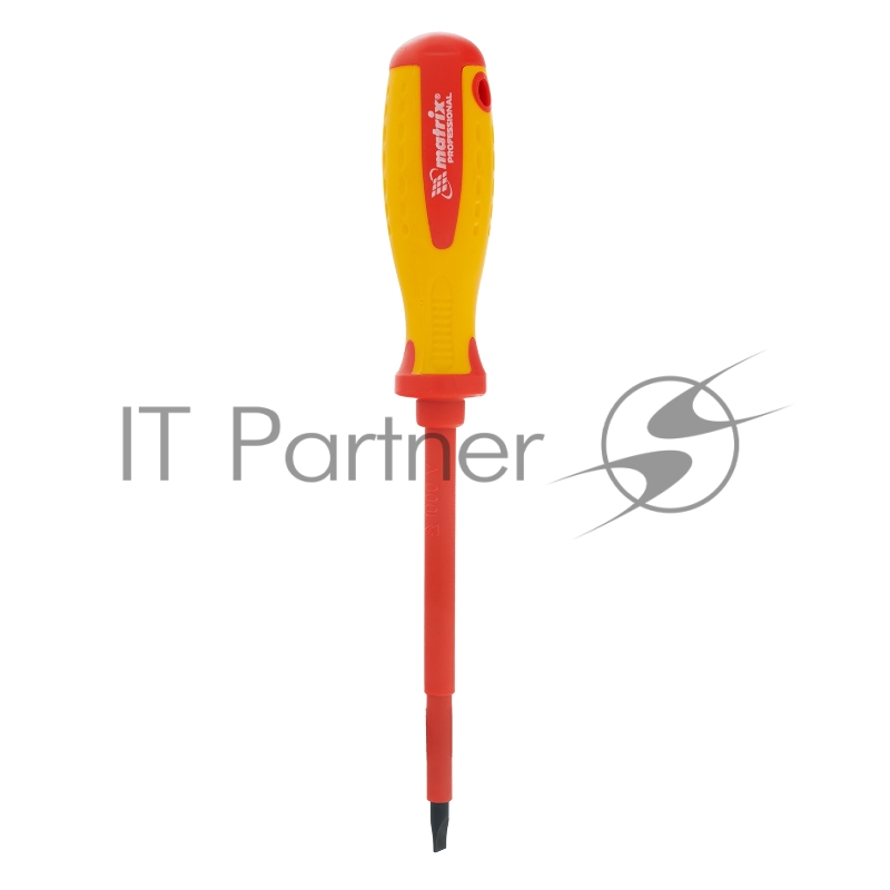 Отвертка Insulated, SL5,5 x 125 мм, CrMo, до 1000 В, двухкомп. рукоятка// Matrix