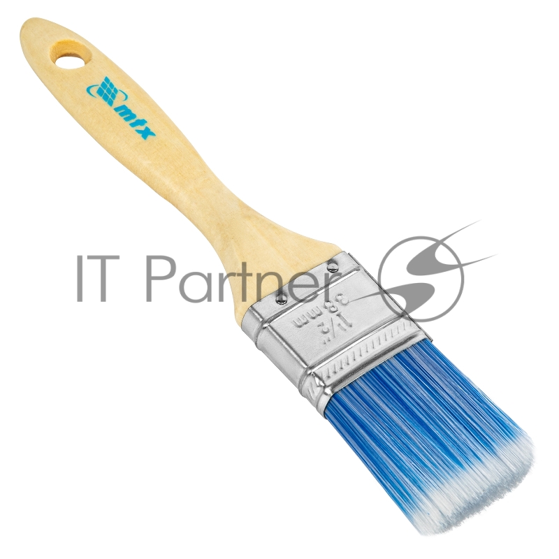Кисть плоская Евро 1.5, искусственная щетина, деревянная ручка// MTX