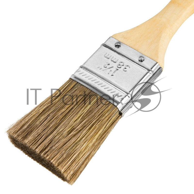 Кисть плоская Евро 1.5, смешанная щетина, деревянная ручка// MTX