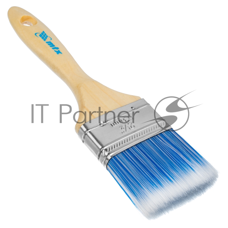 Кисть плоская Евро 2.5, искусственная щетина, деревянная ручка// MTX