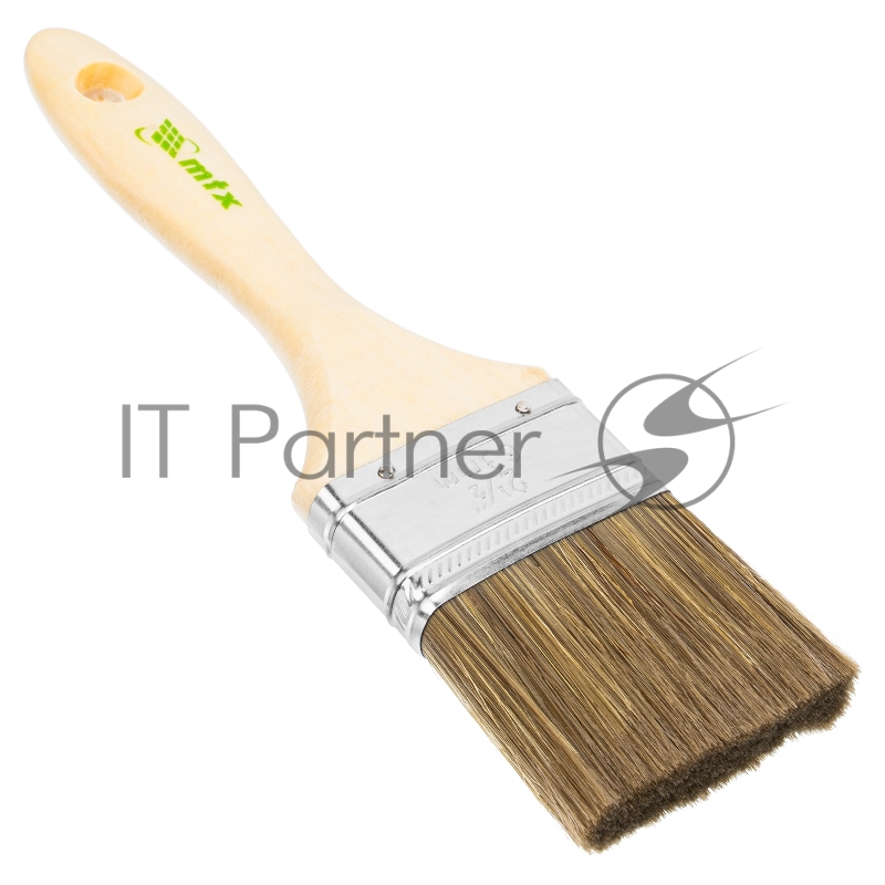 Кисть плоская Евро 2.5, смешанная щетина, деревянная ручка// MTX