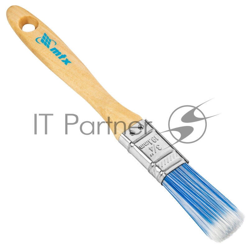 Кисть плоская Евро 3/4, искусственная щетина, деревянная ручка// MTX