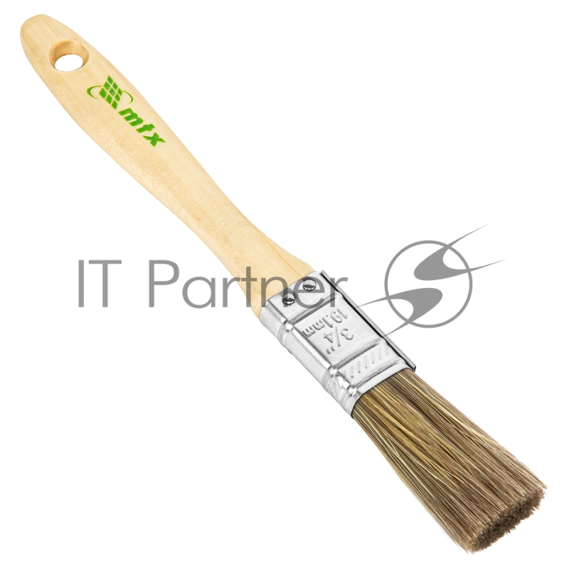 Кисть плоская Евро 3/4, смешанная щетина, деревянная ручка// MTX