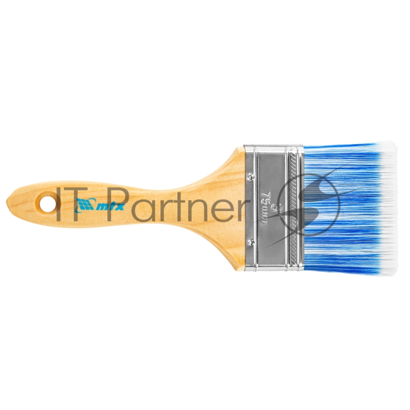 Кисть плоская Евро 3, искусственная щетина, деревянная ручка// MTX