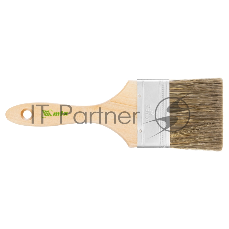 Кисть плоская Евро 3, смешанная щетина, деревянная ручка// MTX