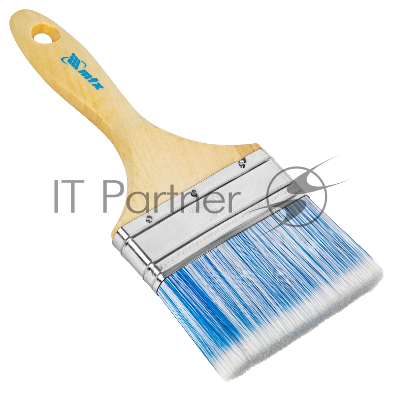 Кисть плоская Евро 4, искусственная щетина, деревянная ручка// MTX