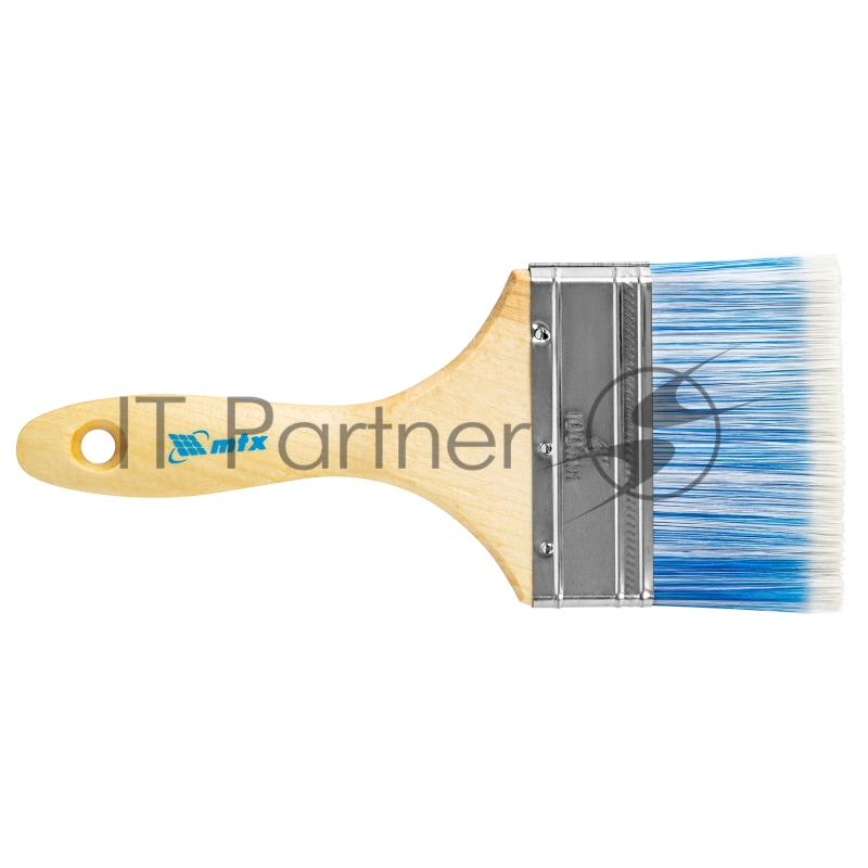 Кисть плоская Евро 4, искусственная щетина, деревянная ручка// MTX
