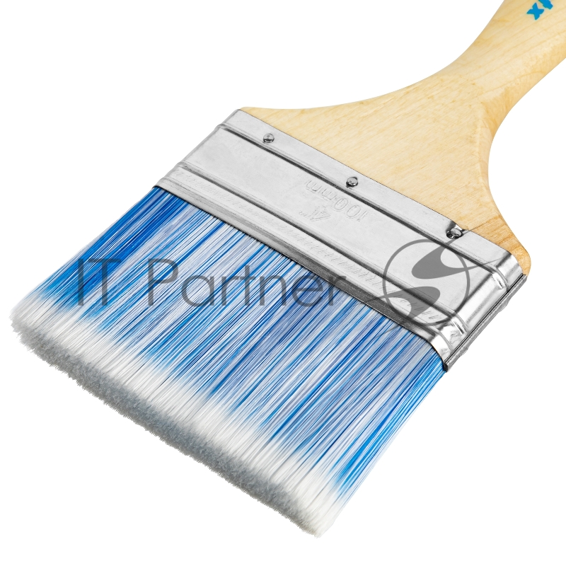 Кисть плоская Евро 4, искусственная щетина, деревянная ручка// MTX