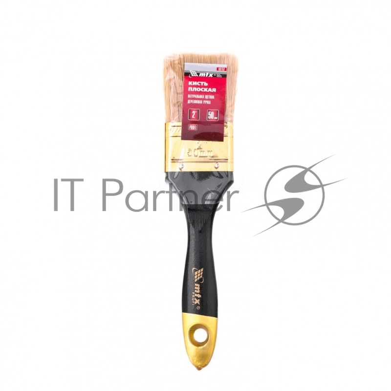 Кисть плоская Профи 2, натуральная щетина, деревянная ручка// MTX