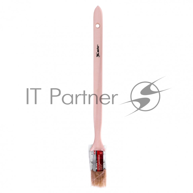 Кисть радиаторная 1,5, натуральная щетина, деревянная ручка// MTX