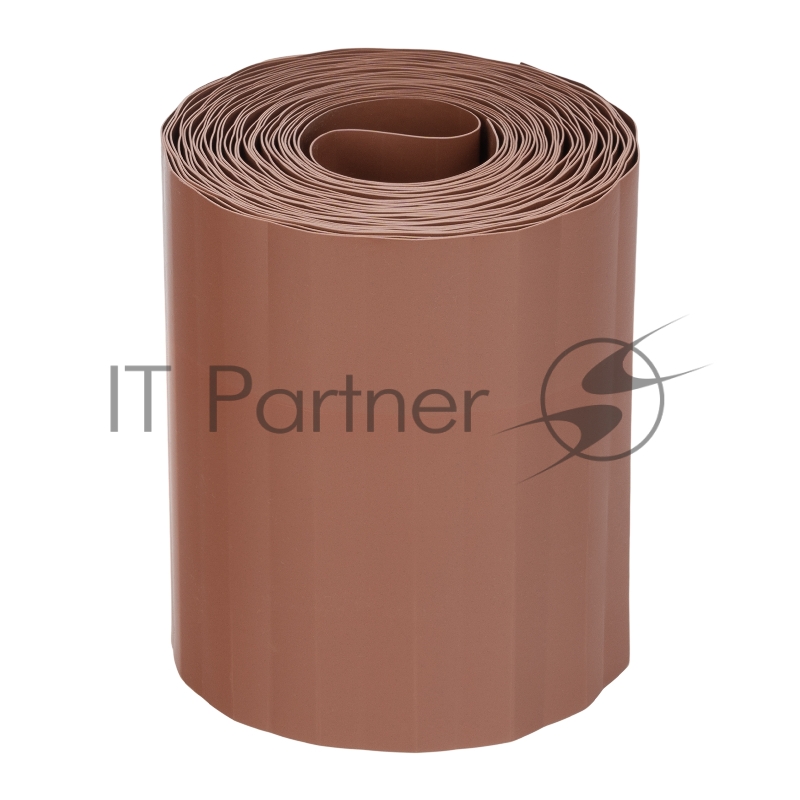 Бордюрная лента, 15х900 см, полипропиленовая, коричневая, Россия// Palisad