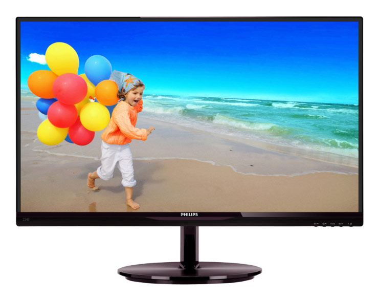 Монитор Philips 21.5 224E5QHSB (00/01) черный IPS LED 14ms 16:9 глянцевая 250cd 1920x1080 D-Sub FHD