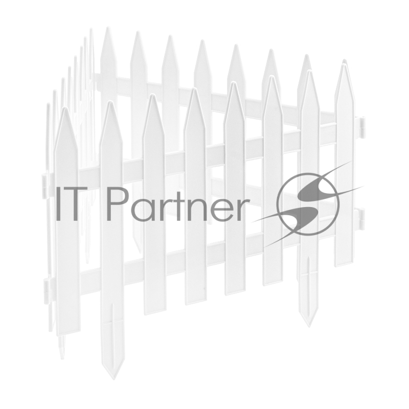 Забор декоративный 36х300 см, белый, Россия// Palisad