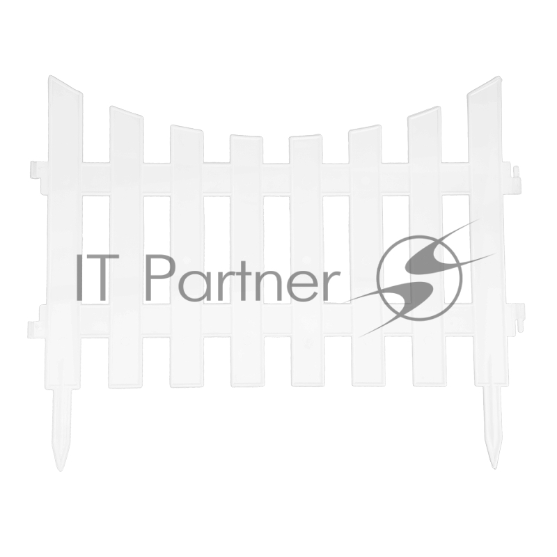 Забор декоративный 36х300 см, белый, Россия// Palisad