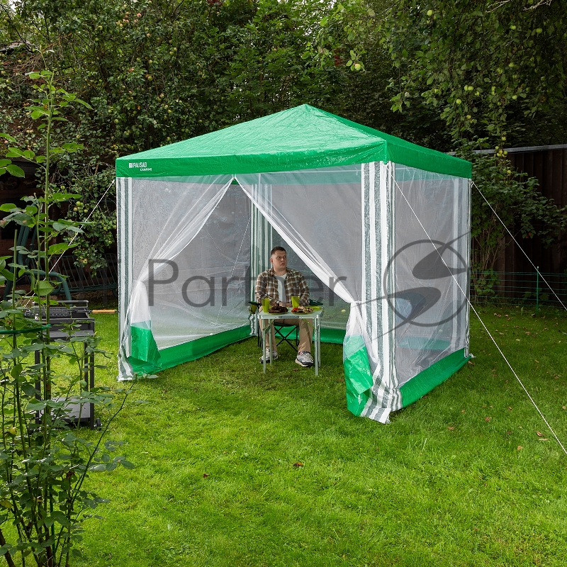 Тент садовый с москитной сеткой, 250х250/240 см, Camping// Palisad