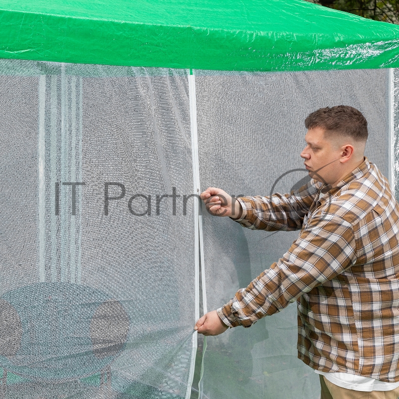 Тент садовый с москитной сеткой, 250х250/240 см, Camping// Palisad