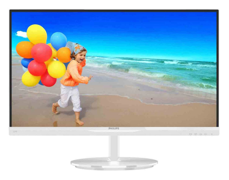 Монитор Philips 21.5 224E5QSW (00/01) белый IPS LED 14ms 16:9 DVI матовая 250cd 1920x1080 D-Sub FHD