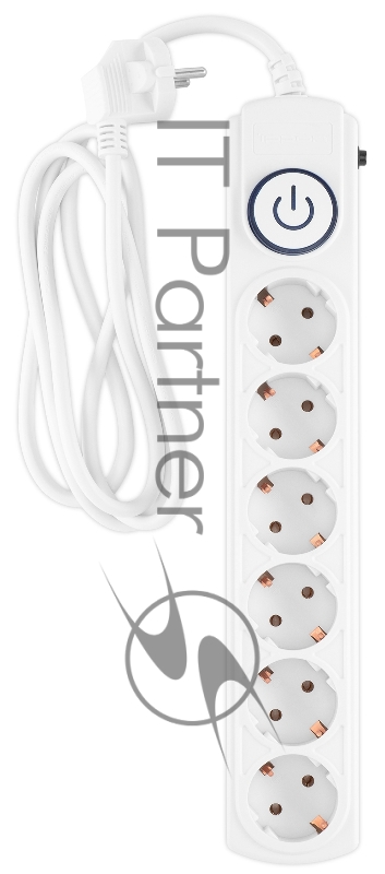 Сетевой фильтр Ippon BK-6-EU-1.8-10-W 1.8м (6 розеток) белый (коробка)