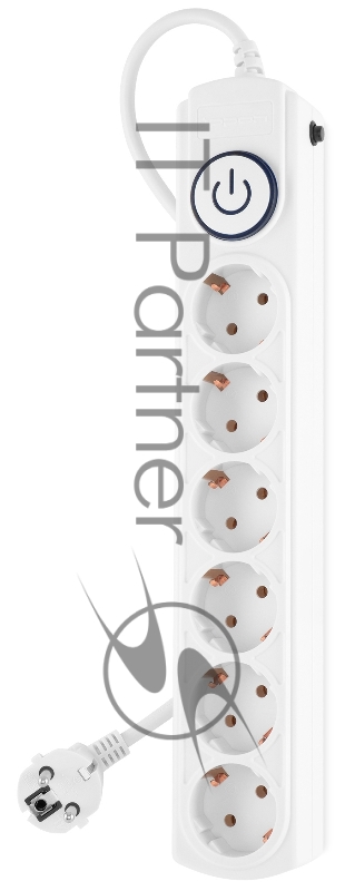 Сетевой фильтр Ippon BK-6-EU-3-10-W 3м (6 розеток) белый (коробка)